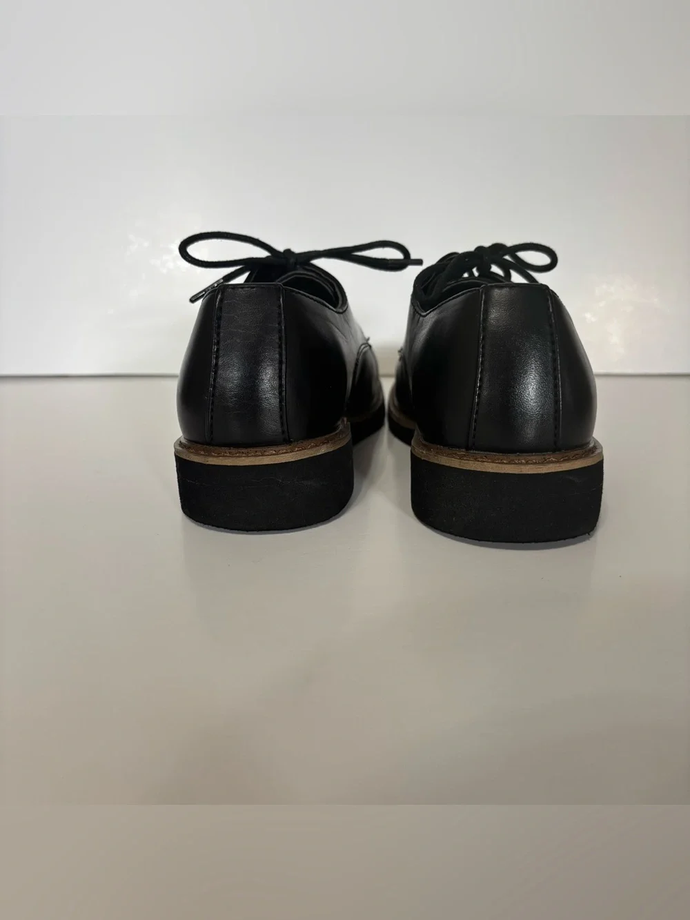 Deer Stags Denny Boys 5 Oxford Black Vegan Leather Dress Shoes Size 2M